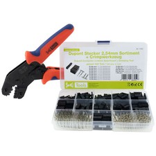 Pinza crimpatrice SeKi 0,25-1,0 mm² set 620 pezzi per connettori Dupont 1-6 PIN