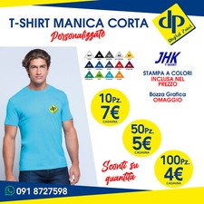 MAGLIETTA T-SHIRT PERSONALIZZATA STAMPA A COLORI 100% COTONE