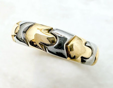 Anello a fascia bicolore in
