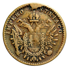 Regno Lombardo Veneto 3 centesimi 1852 V Venezia Esubero Metallo Rara