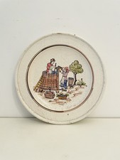 ? ceramica popolare umbra vecchio piatto in maiolica bottega d’arte CECCUCCI