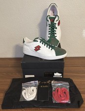 LOTTO LEGGENDA NEWK RMC Sneakers Uomo Bianco/Verde/Rosso Taglia 10,5 MS6KL1S01