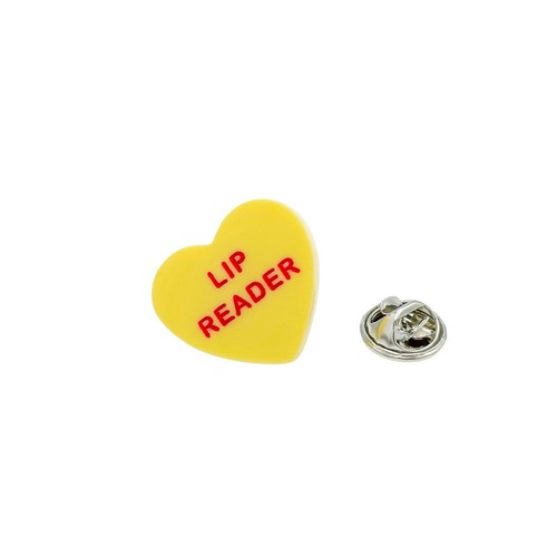 Lip reader pin deaf - lip,