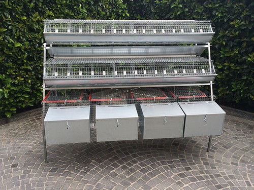 Gabbia conigliera piani 4 - 3,