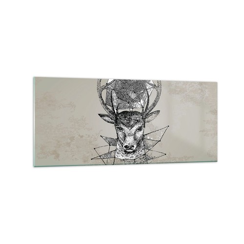 Quadro vetro 120x50cm cervo - vetro,
