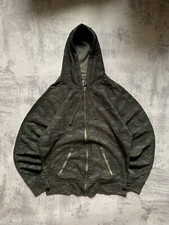 VTG Y2K AOP Circa Full Zip Hoodie Mens L Faded Black All Over Print