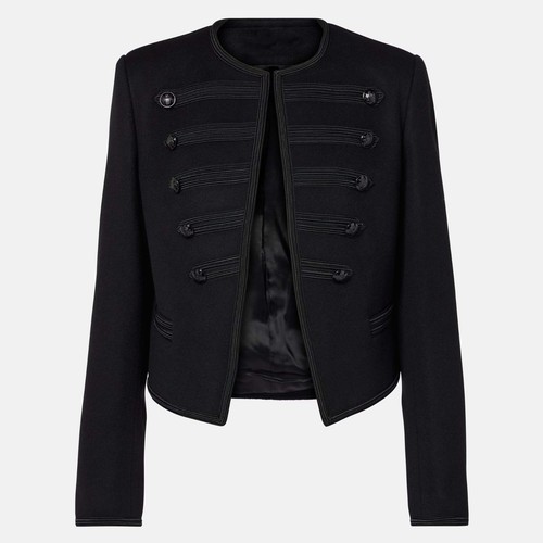 Giacca donna nera cropped