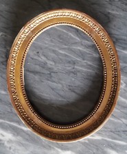 Cornice ovale antica impero dorata