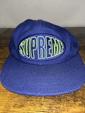 Supreme NY Hat Logo Originale Condizioni Ottime Rare Blue Yellow