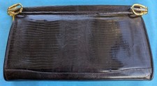 Borsa lucertola marron "Serena Firenze" Vintage anni '80