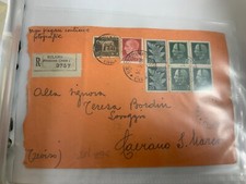STORIA POSTALE RSI valori gemelli e affrancatura mista regno RARA fascetti