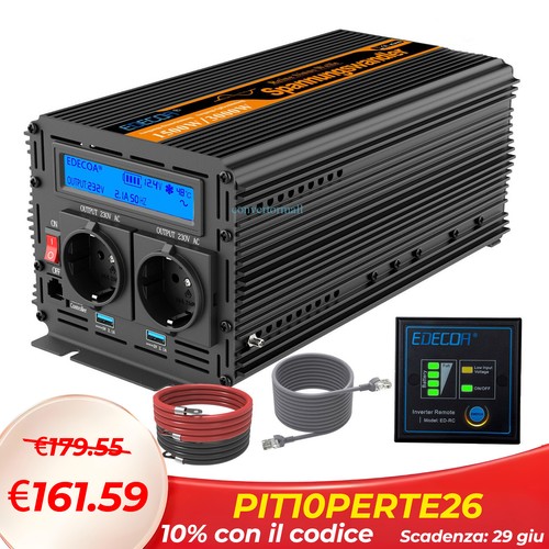 1500w convertitore 12v 220v - convertitore,