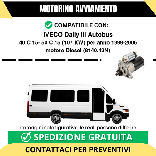 Motorino avviamento iveco - motorino,