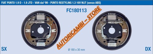Fc180113 kit ganasce freno - fc180113,