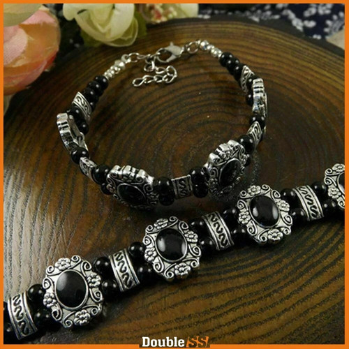 Bracciale tibetano nero - nero, da