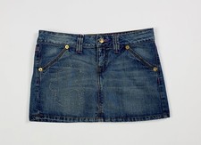 Disney winnie the pooh minigonna usato denim jeans W26 tg 40 gonna corta T7358