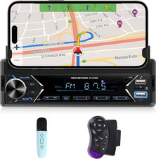 Autoradio 1 Din Con Bluetooth - Lettore MP3 Supporto per Telefono - Doppia Porta