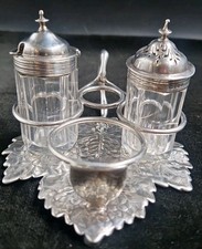 Set Da Tavola Inglese, Sale/pepe, In Argento 925 Millesimi. UK