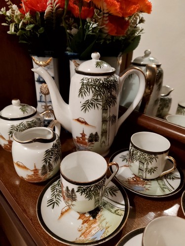 Servizio caffè dipinto - dipinto, a
