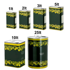 LATTINA LATTA CONTENITORE TANICA FUSTO LATTINE  PER OLIO CON TAPPO 1-2-3-5-10-25