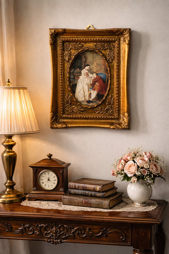 Quadro cornice dorata barocca