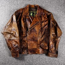 Giacca pelle vintage moghan - giacca,