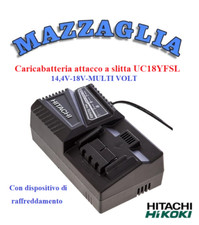 HIKOKI/HITACHI CARICABATTERIE UC18YFSL PER BATTERIE ATTACCO A SLITTA 14,4V - 18V