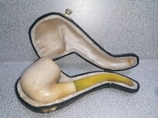 Pipa Schiuma Di Mare Con Custodia ( Bauer ?) Pfeife Pipe 煙斗管道 (SCH) 
