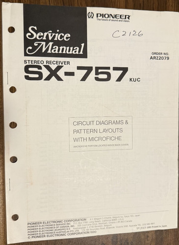 Pioneer 757 ricevitore - sx-757,