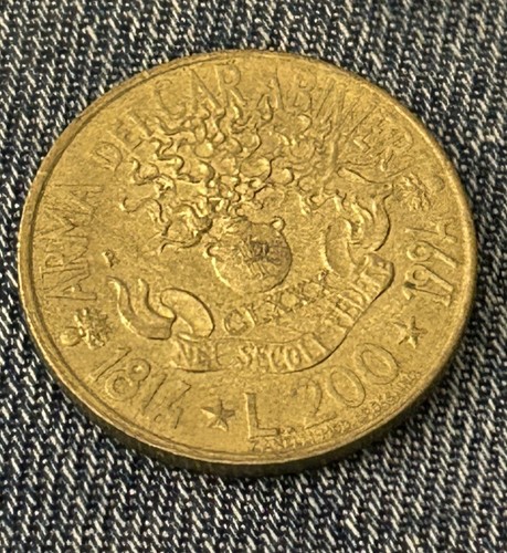 Moneta 200 lire arma - lire,
