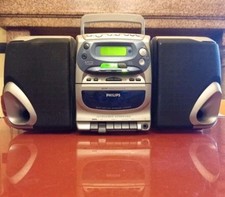 Boombox Vintage Philips Radio Stereo Cassetta CD Funzionante Revisionato 