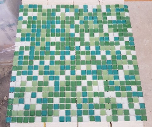 Mosaico vetro verde - verde, bagno