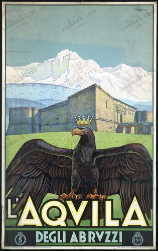Aquila abruzzo 1934 - l'aquila, poster