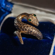 Anello serpente vintage oro