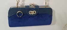 Pochette elegante blu bicolore