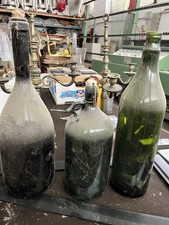 3 Bottiglioni Antichi Vetro Soffiato inizi 900 da Collezione/Esposizione GRANDI