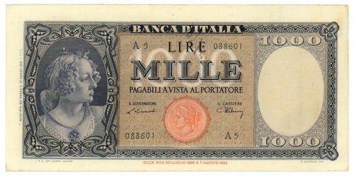 1000 lire italia - italia, di