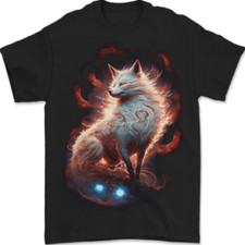 Fantasia Kitsune Magico Fox Uomo T-Shirt 100% Cotone