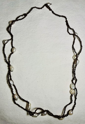 Collana perla patata - perla, 30”