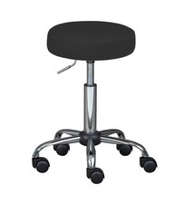 SGABELLO PU NERO GIREVOLE CON