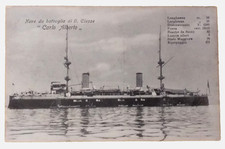 REGIA MARINA NAVE DA GUERRA CARLO ALBERTO - guerra italo turca Trablusgarp 1911