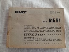 Fiat Mod. 615 N1  Supplemento CATALOGO RICAMBI Parts Catalog anno 1965