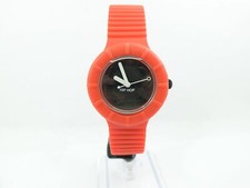 Orologio HIP HOP Silicone gomma Plastica Acciaio Rosso Quarzo Unisex 311vv17
