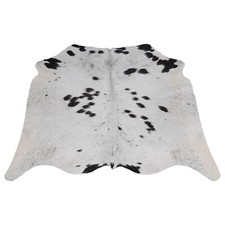Tappeto Nero Bianco Medio pelle Bovina Reale Vacchetta Esotico Mucca
