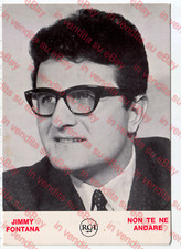 JIMMY FONTANA (RCA) Cartolina Promozionale Foto Non te ne andare Festival casa
