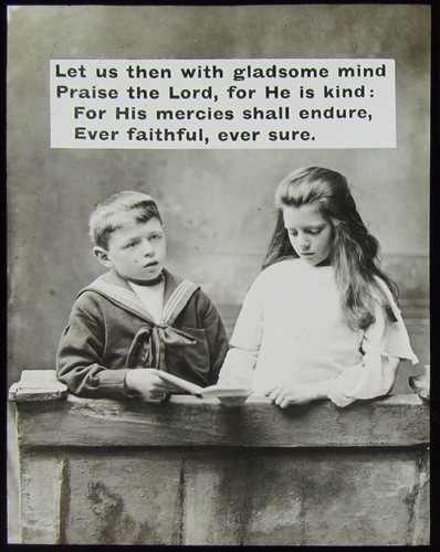 Glass magic lantern slide - magic,