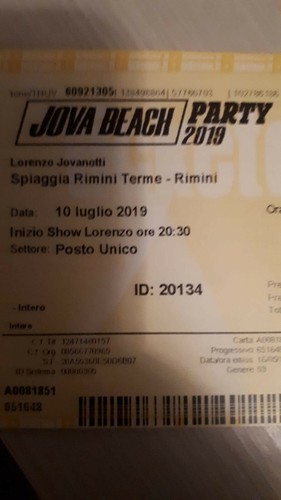 Biglietto jova party - jova, rimini