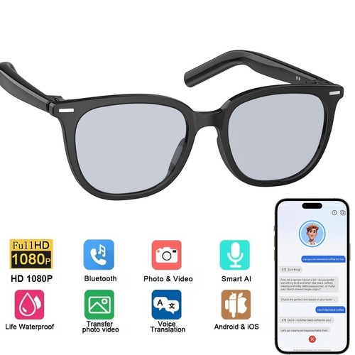 Smart glasses hd camera - 4k,