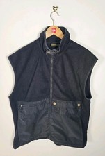 Gilet vintage TIMBERLAND Weathergear uomo XL/2XL nero full zip senza maniche logo