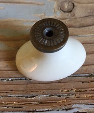 Pomolo Maniglia Vintage Porcellana Bianca Antina Cassetto Cucina leggere !!